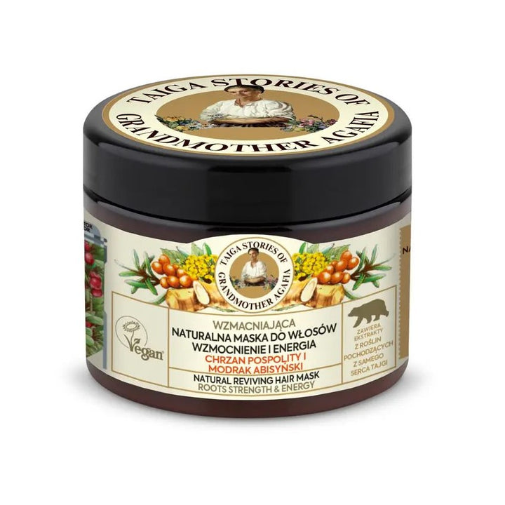 RETSEPTY BABUSHKI AGAFI Taiga stories Natural Reviving Hair Mask Armoracia &amp; Mustard