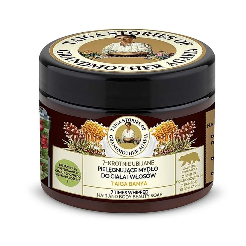 TAIGA STORIES. HAIR AND BODY BEAUTY SOAP 7 TIMES WHIPPED, 300 ML