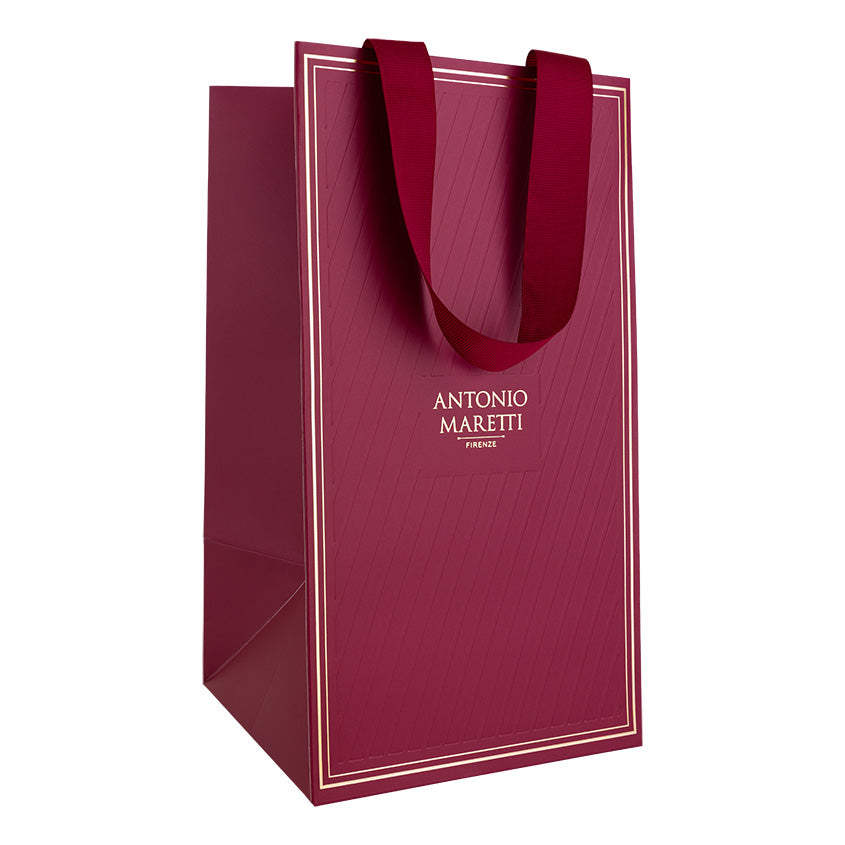 Gift bag Antonio Maretti, color: vinous, 16*16*30 cm