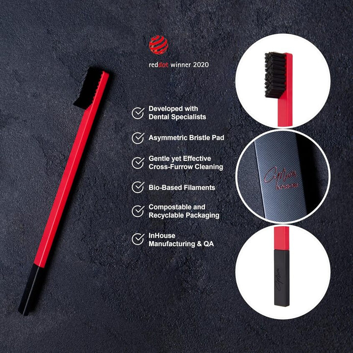 APRIORI SLIM SCARLET ECLIPSE MEDIUM TOOTHBRUSH