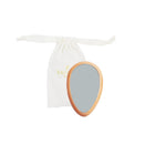 BACHCA WOODEN HAND MIRROR + COTTON POUCH