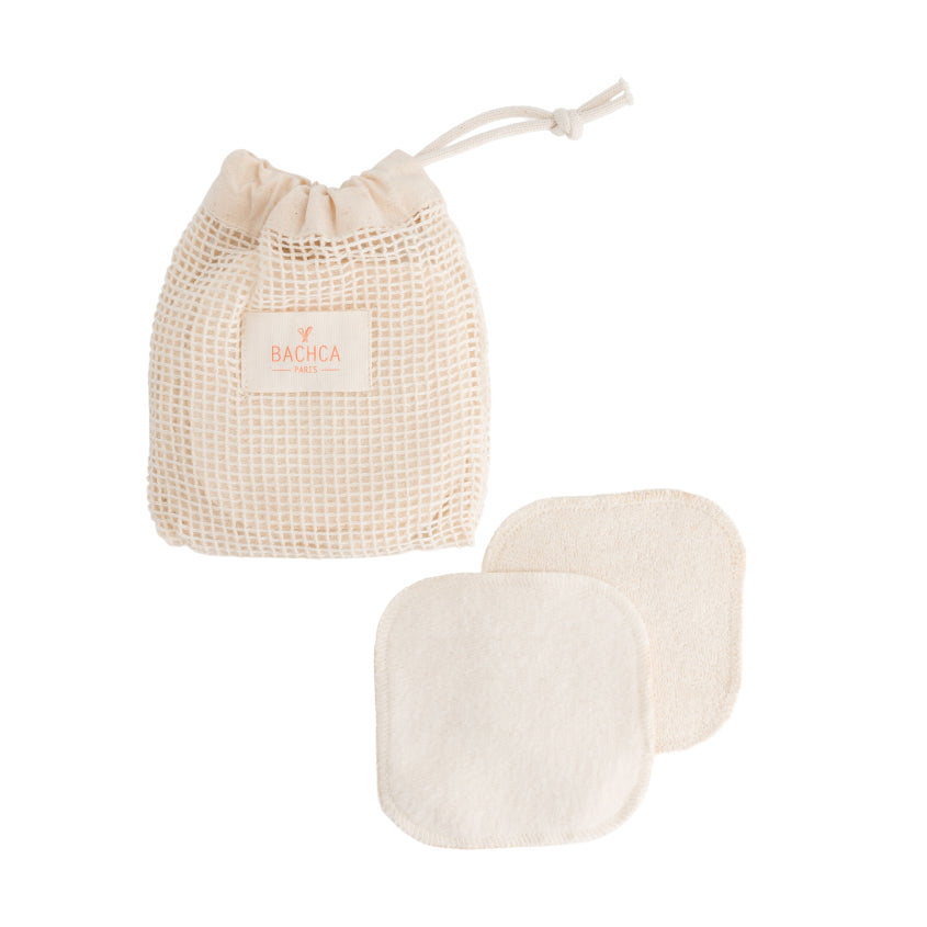 BACHCA 7 REUSABLE MAKEUP REMOVER PADS + LAUNDRY BAG