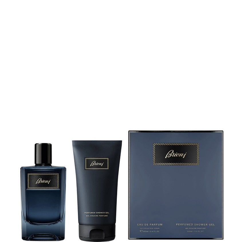 BRIONI بريوني إيو دو بارفوم حقيبة هدايا، أو دي بارفوم، بخاخ 100 مل + غسول للجسم 150 مل