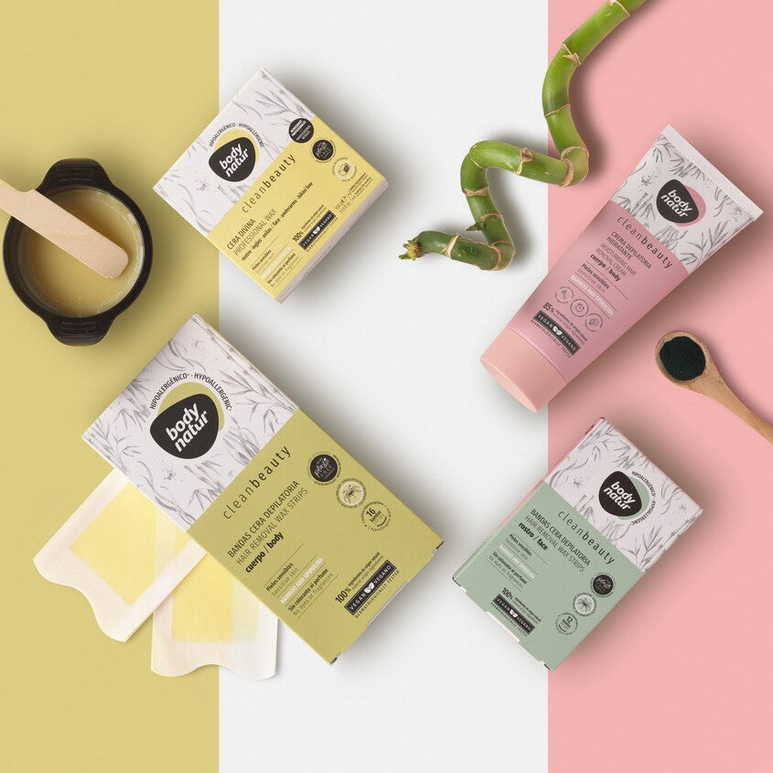 BODY NATUR Wax strips for Body Clean Beauty Bamboo and Spirulina (16+2) – online store