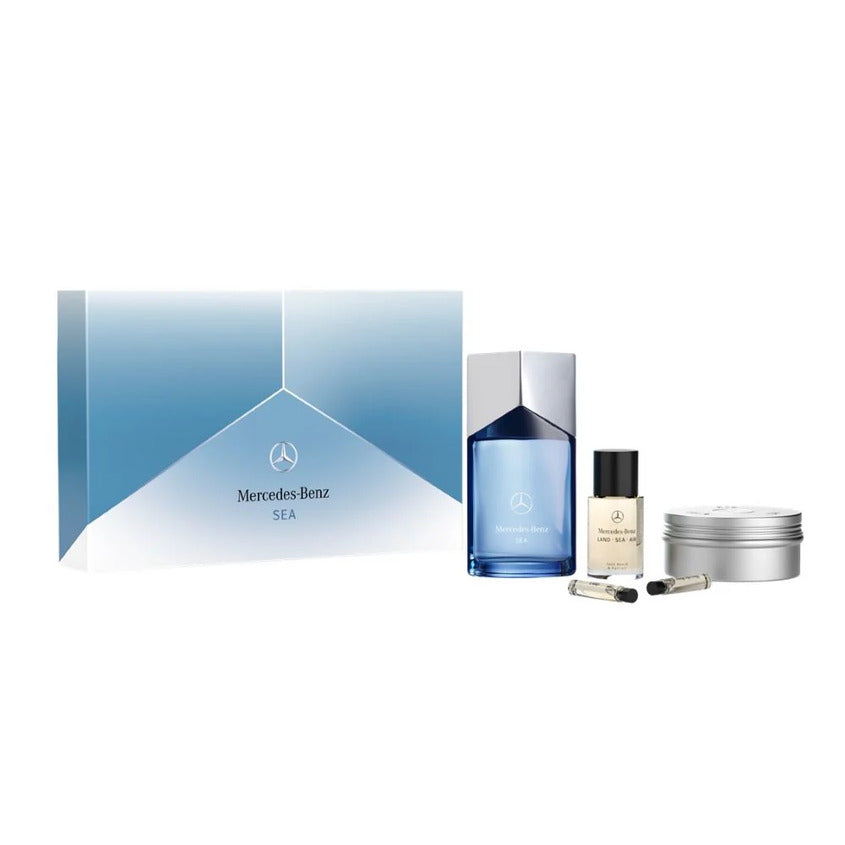 MERCEDES BENZ SET SEA (EDP 100ML +30ML OIL+SOLID SG110GR+2X15ML MB LSA)