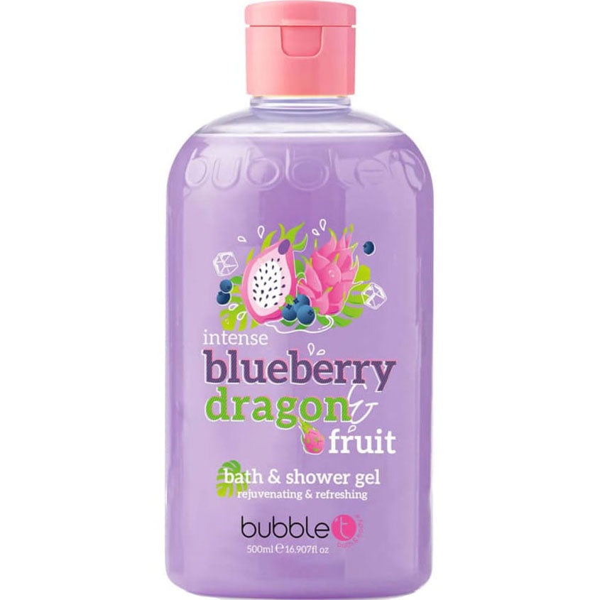 BUBBLE T BATH AND SHOWER GEL IN BLUEBERRY AND DRAGONFRUIT 500ML