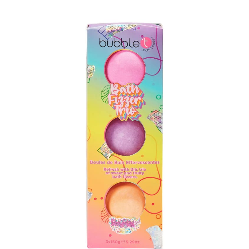 BUBBLE T Rainbow Bath Fizzer Trio