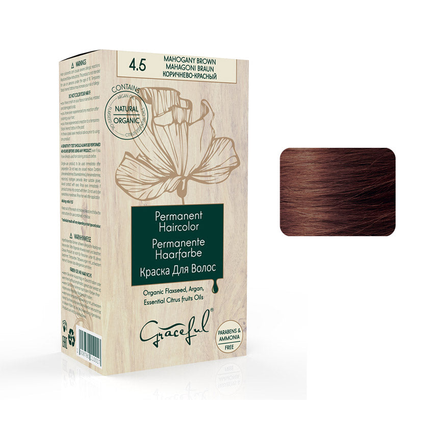 GRACEFUL PERMANENT HAIRCOLOR 4.5 MAHOGANY BROWN 130ML – buy online