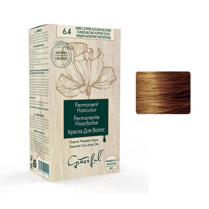 GRACEFUL PERMANENT HAIRCOLOR 6.4 DARK COPPER GOLDEN BLONDE 130ML