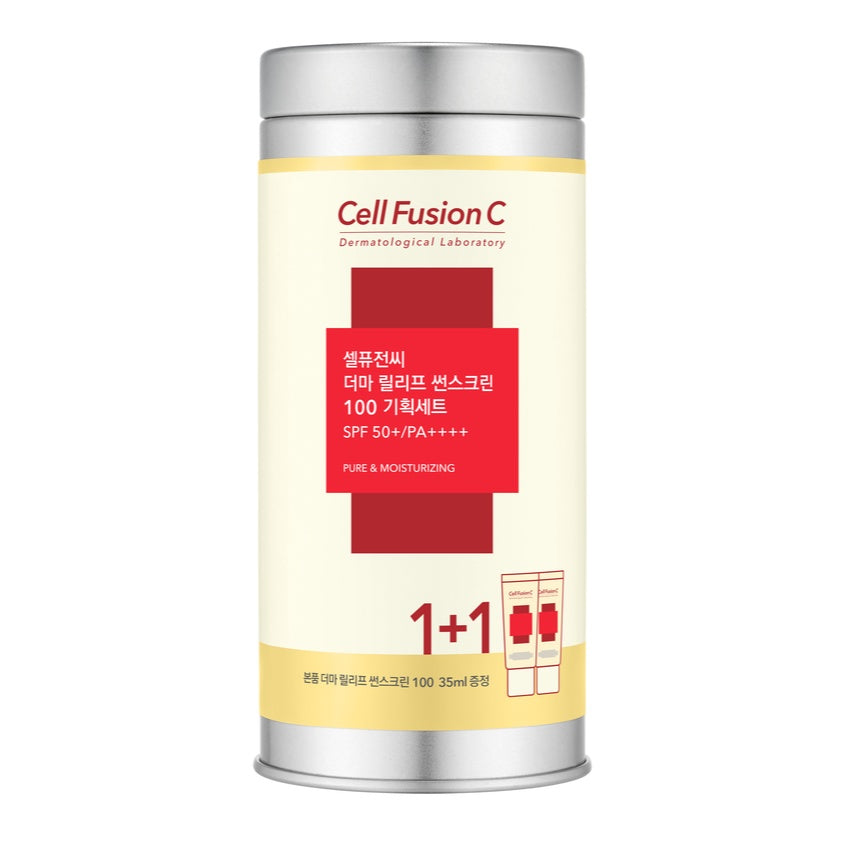 CELL FUSION C سيل فيوجن سي: نابور كريم واقي شمس SPF50+ PA++++ مرمم، 35 مل + 35 مل