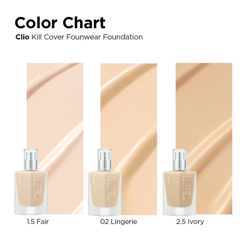 CLIO KILL COVER FOUNWEAR FOUNDATION 2 LINGERIE SPF30 PA+++ 38g