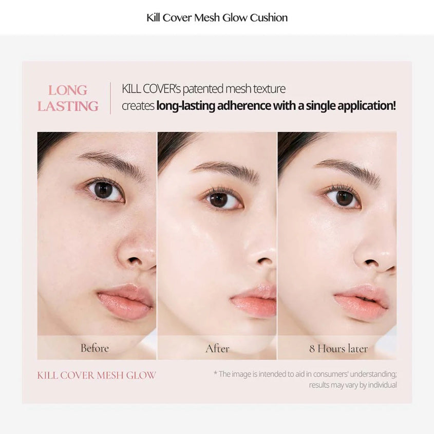 CLIO KILL COVER MESH GLOW CUSHION 3 LINEN  SPF50+ PA++++ 15gX2