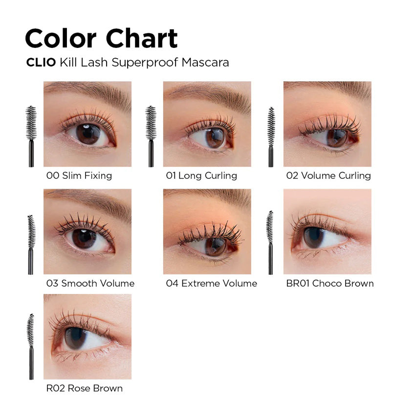 CLIO KILL LASH SUPERPROOF MASCARA 000 SLIM FIXING 7g