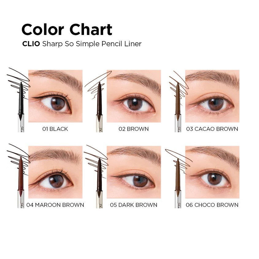 CLIO قلم تحديد العيون المقاوم للماء من كليو شارب سو سيمبل، رقم 002، بني، 0.14 غرام – شراء أونلاين