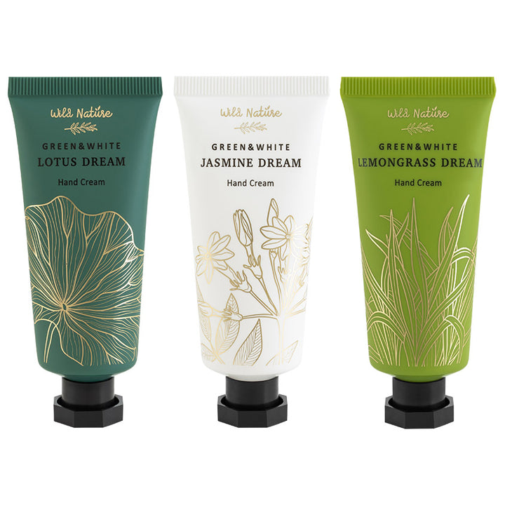 GREEN & WHITE PLEASURE hand cream set 3x30 ml