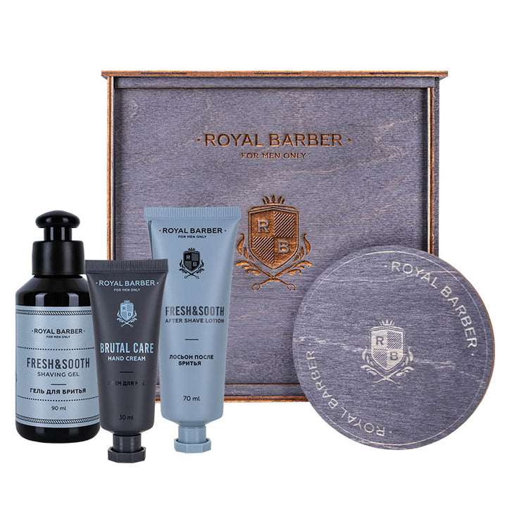 Body care kits PRESENT KIT ROYAL BARBER GREY WOOD, 1 pc.