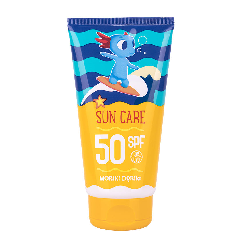 MORIKI DORIKI موريكي دوريكي كريم واقي شمس للأطفال SPF 50 للوجه والجسم رورو، 150 مل