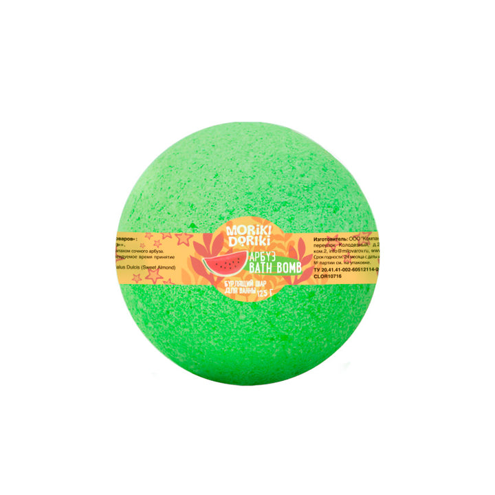 Moriki Doriki bubbling ball for baths Watermelon, 125 g.