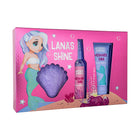 MORIKI DORIKI Lana's shine set (glitter shower gel, glitter body mist, bath bomb) , 1 pc.
