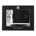 ROYAL BARBER مجموعة إكسسوارات مع محفظة وقلم وسلسلة مفاتيح