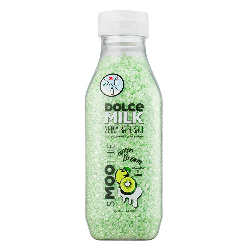 DOLCE MILK Shiny bath salt GREEN DREAM, 400 ml