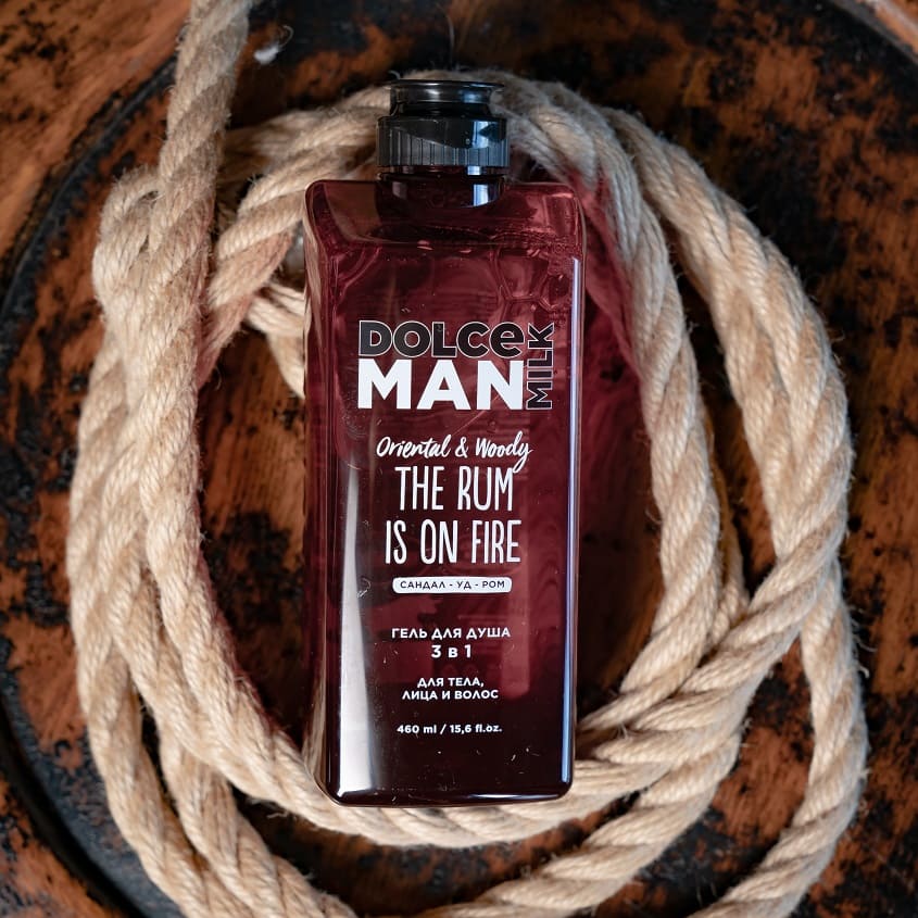 DOLCE MILK Shower gel 3 in 1 <THE RUM IS ON FIRE> 460 ml MAN – online store