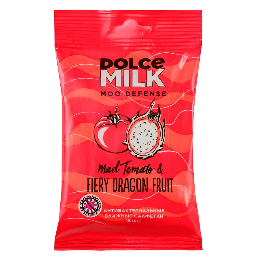 DOLCE MILK مناديل مبللة مضادة للبكتيريا برائحة فاكهة التنين والطماطم – شراء أونلاين