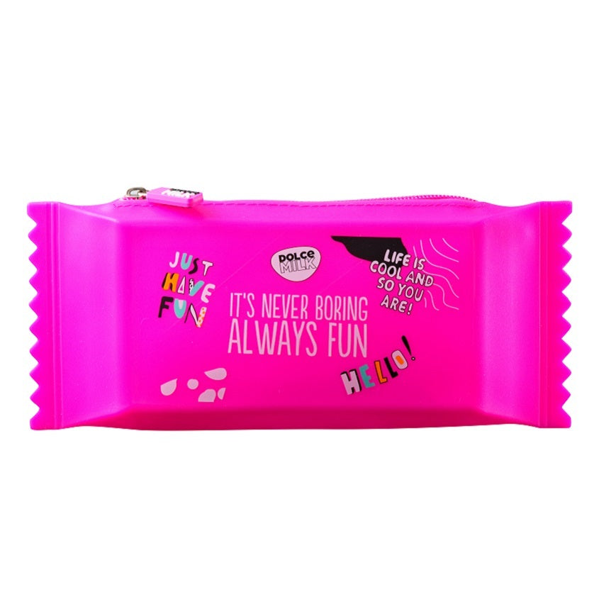 Pen bag Candy pink Size:24*9.5 sm