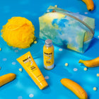 DOLCE MILK Set 243 (shower gel Hanna Banana 100 ml + hand cream Hanna Banana + sponge yallow) cosmetic bag – free delivery