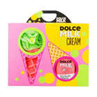 DOLCE MILK Set 257 (sponge ice cream pink/green + shower gel Merry Miss Wild Strawberry 300 ml) box – buy online