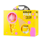 DOLCE MILK Set 258 (sponge ice cream yellow/pink + shower gel Hanna Banana 300 ml) box – buy online