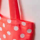 Fabric bag DM 40x35 sm, neon pink Polka dot