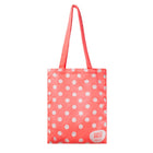 Fabric bag DM 40x35 sm, neon pink Polka dot