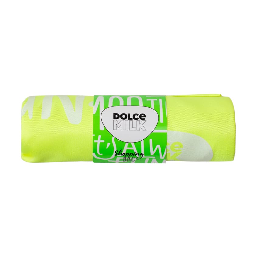 Fabric bag DM size 40x35 sm, neon green Fun