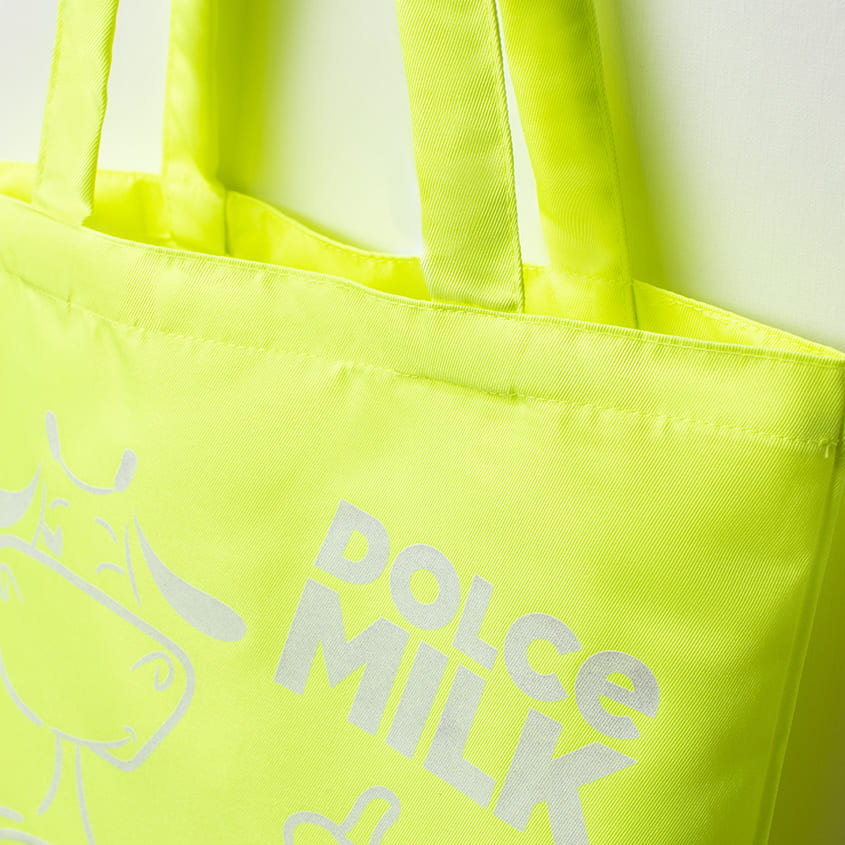 Fabric bag DM size 40x35 sm, neon green Fun