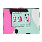 Set 274(bathrobe + towel  spots pink/blure)box