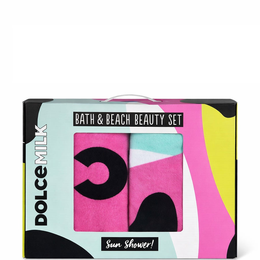 Set 274(bathrobe + towel  spots pink/blure)box