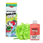 DOLCE MILK مجموعة رقم 323 (إسفنجة خضراء + جل استحمام برائحة الفراولة 300 مل) – شراء أونلاين