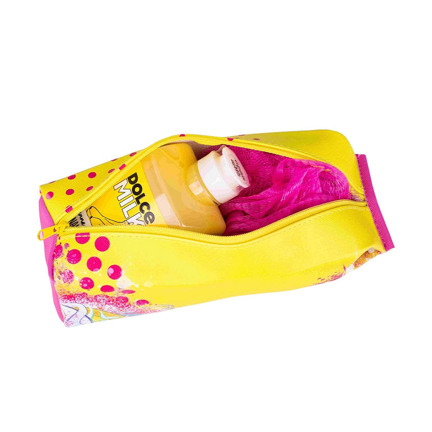 DOLCE MILK Set 324 (sponge crimson + shower gel Hanna banana 300 ml) bag – photo 5
