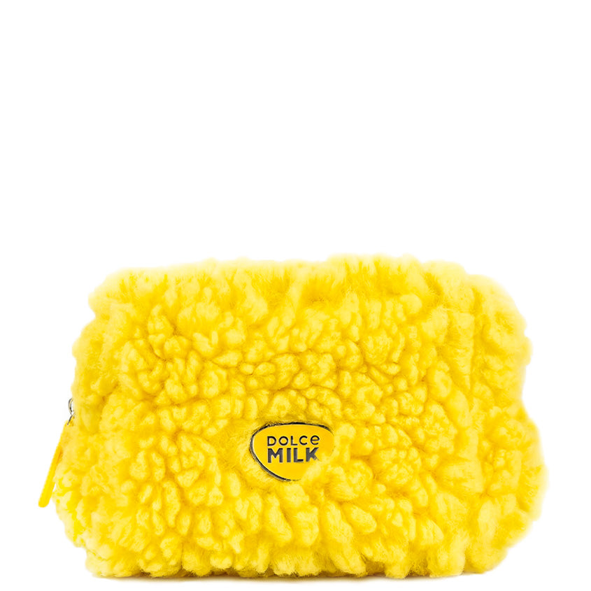 DOLCE MILK Cosmetic bag DM, size 19x13sm, yellow Plush