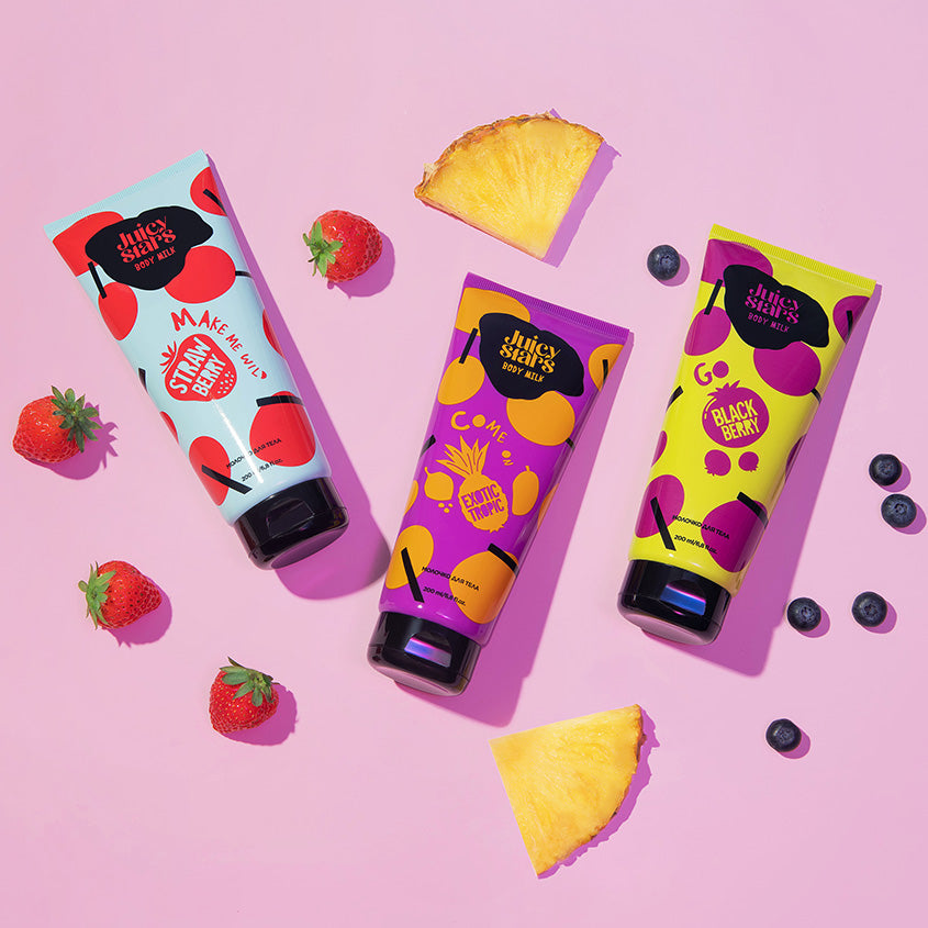 JUICY STARS Body milk «MAKE ME WILD STRAWBERRY»