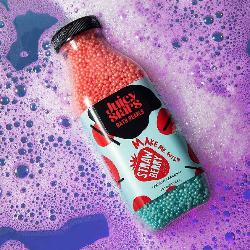 JUICY STARS Bath pearls «MAKE ME WILD STRAWBERRY» – free delivery