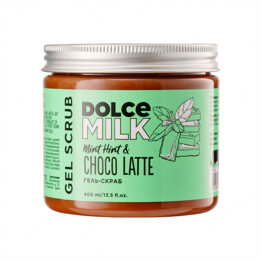 DOLCE MILK دولتشي ميلك شاور جل سكراب "مينت هينت أند شوكو لاتيه"، 400 مل