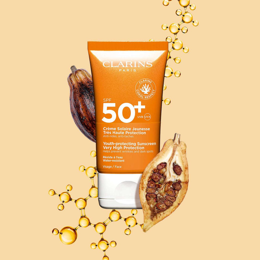 CLARINS واقي شمسي للوجه يحمي الشباب بحماية عالية جدًا SPF50+ – صورة 6