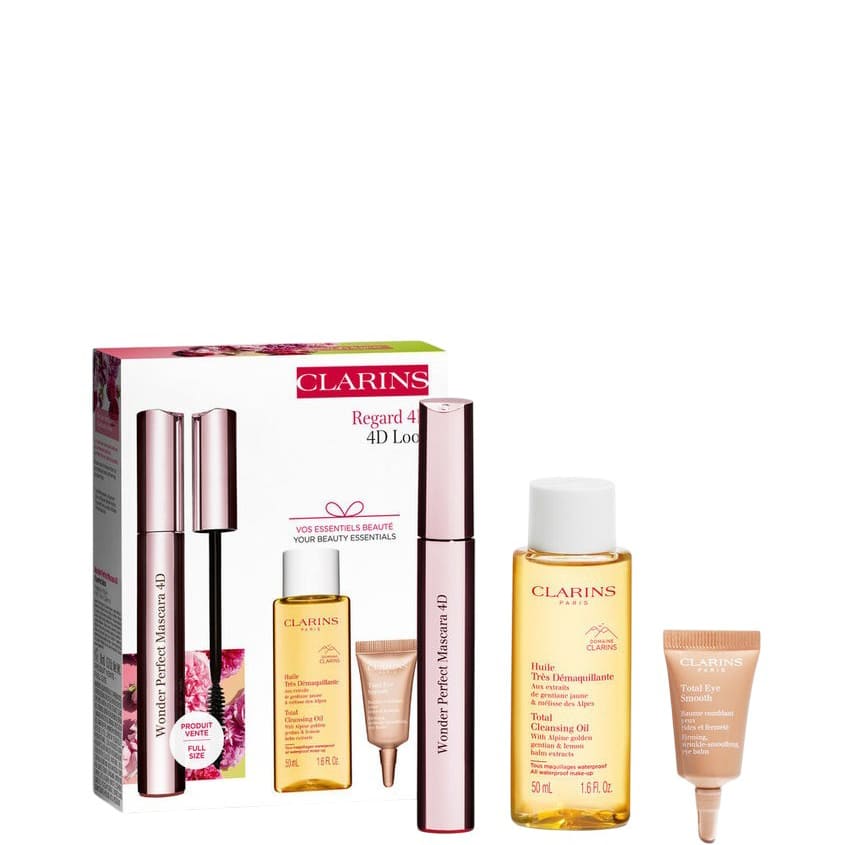 CLARINS WONDER PERFECT SET (4D MASCARA + MAKEUP REMOVER 30 ML + EYE CONTOUR 3 ML)