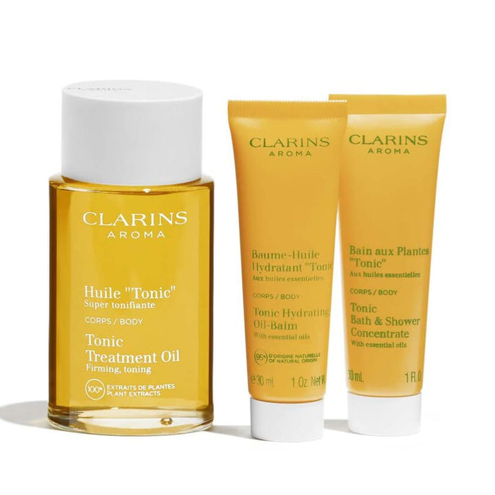 SET (BODY TONIC OIL 100 ML + BATH GEL 30 ML + BAUME 30 ML + CASE)