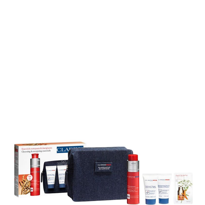 CLARINS SET (GEL 50ML+SHAMPOO&SHOWER 30ML+FACE WASH TRIAL 30ML+EYE SERUM SACHET 0.9ML+CASE) – photo 5