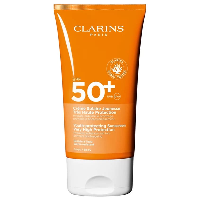 CLARINS كلارنس واقي الشمس للجسم حماية عالية إس بي إف50+، 150 مل – متجر إلكتروني
