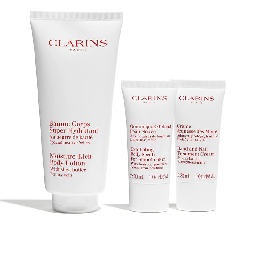 SET(BODY LOTION 200ML+BODY SCRUB FOR SMOOTH SKIN 30ML+HAND AND NAIL TREATMENT CREAM 30ML)