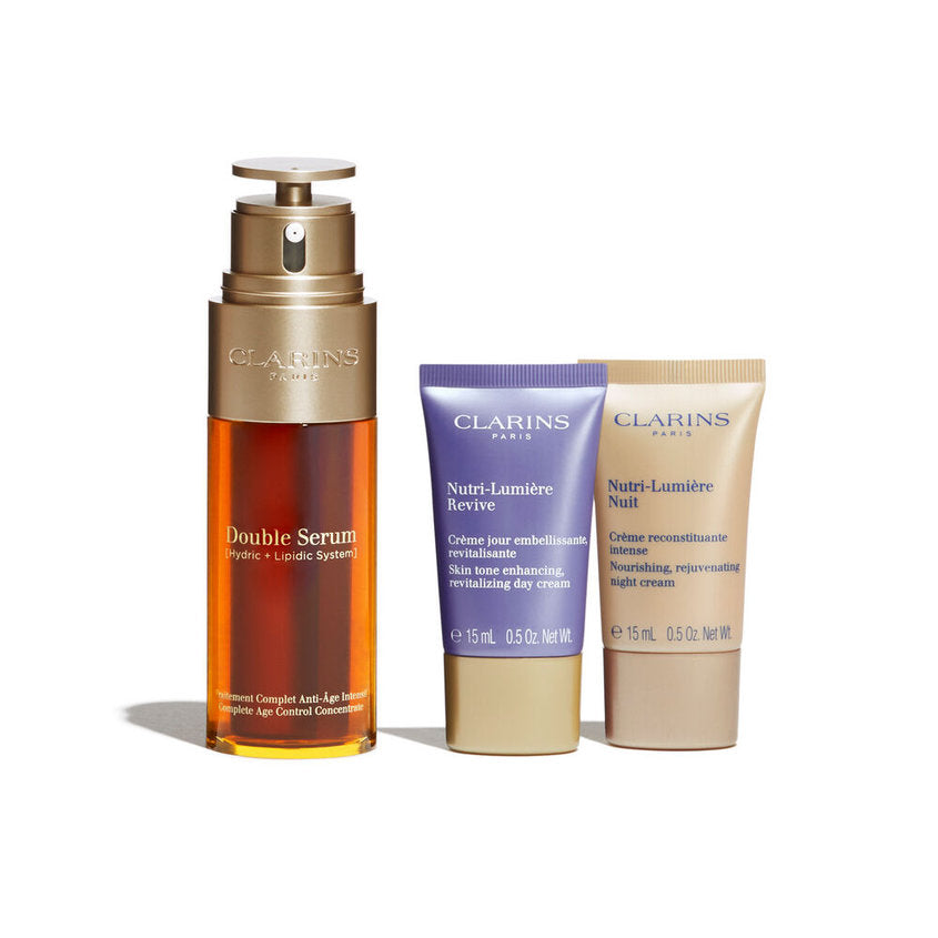 CLARINS مجموعة المصل المزدوج وNutri-Lumière